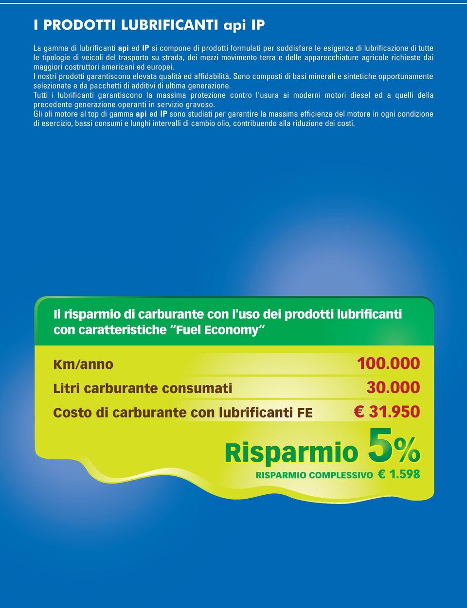 Sono composti di basi minerali e sintetiche opportunamente selezionate e da pacchetti di additivi di ultima generazione.