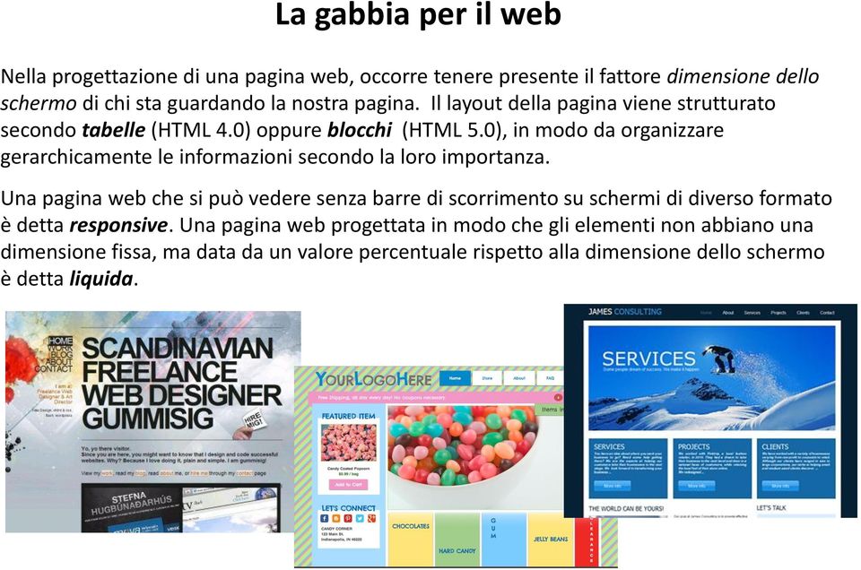 0), in modo da organizzare gerarchicamente le informazioni secondo la loro importanza.