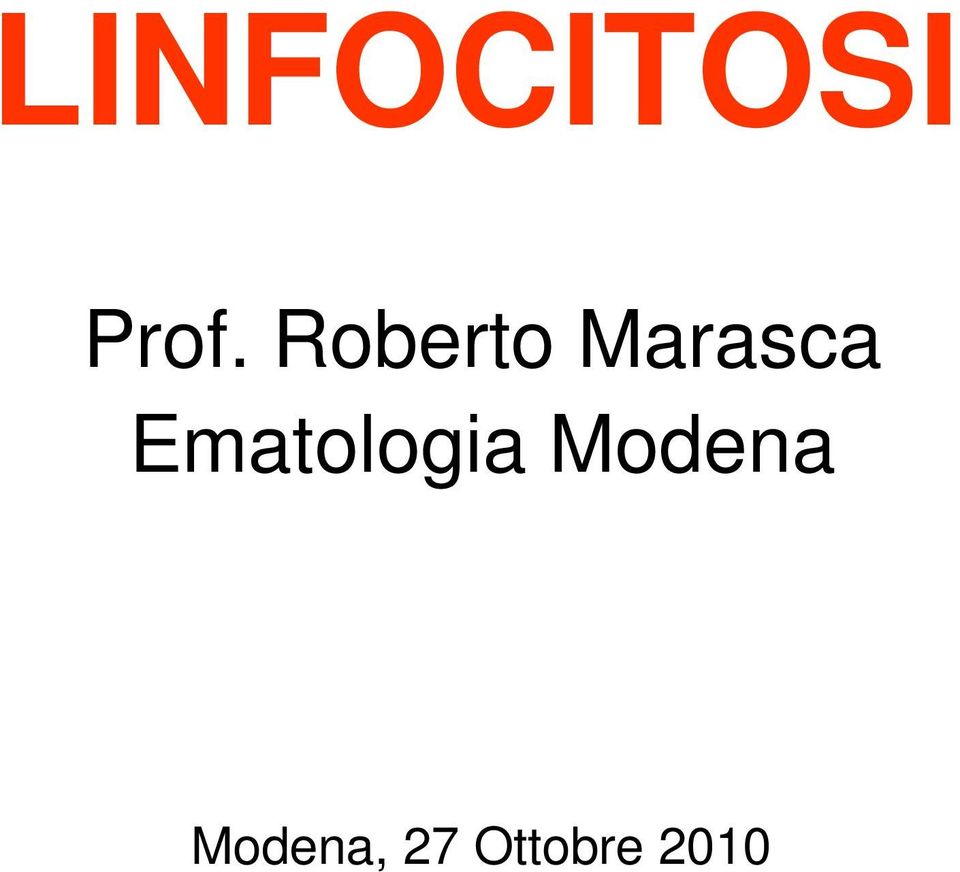 Ematologia Modena