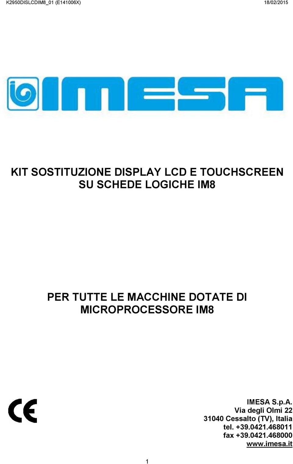 MICROPROCESSORE IM8 IMESA 