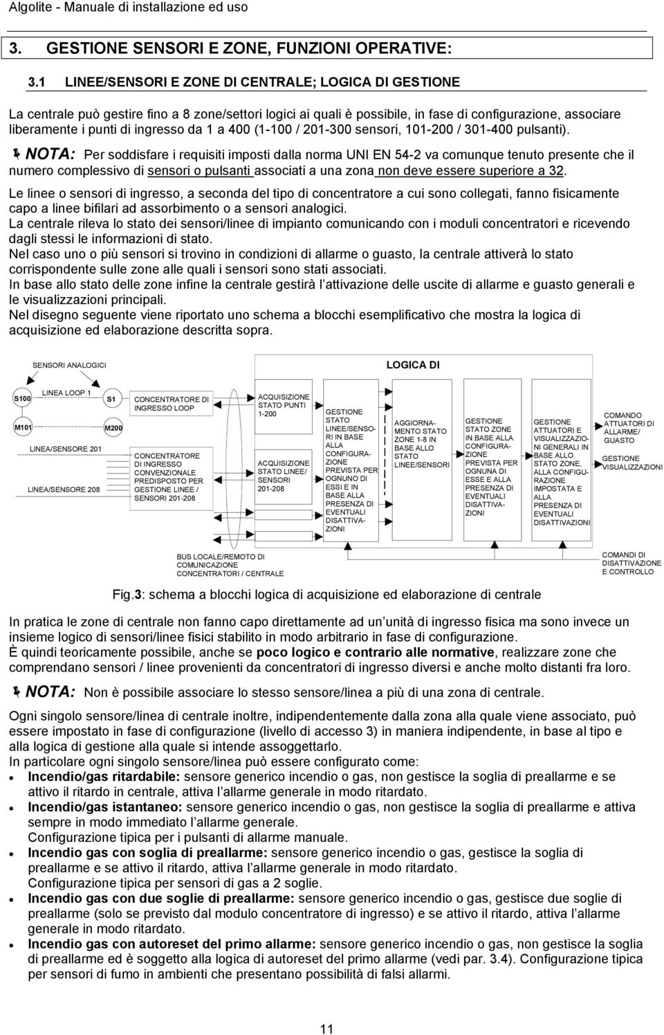 a 400 (-00 / 20-300 sensori, 0-200 / 30-400 pulsanti).