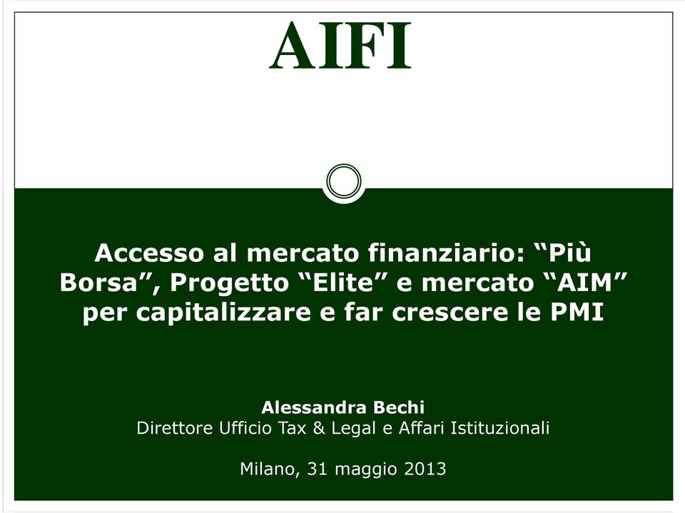 crescere le PMI Alessandra Bechi Direttore Ufficio