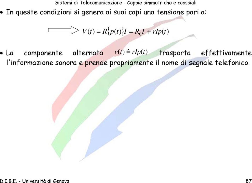 ˆ rip( t) trasporta effettivamente l'informazione sonora e prende