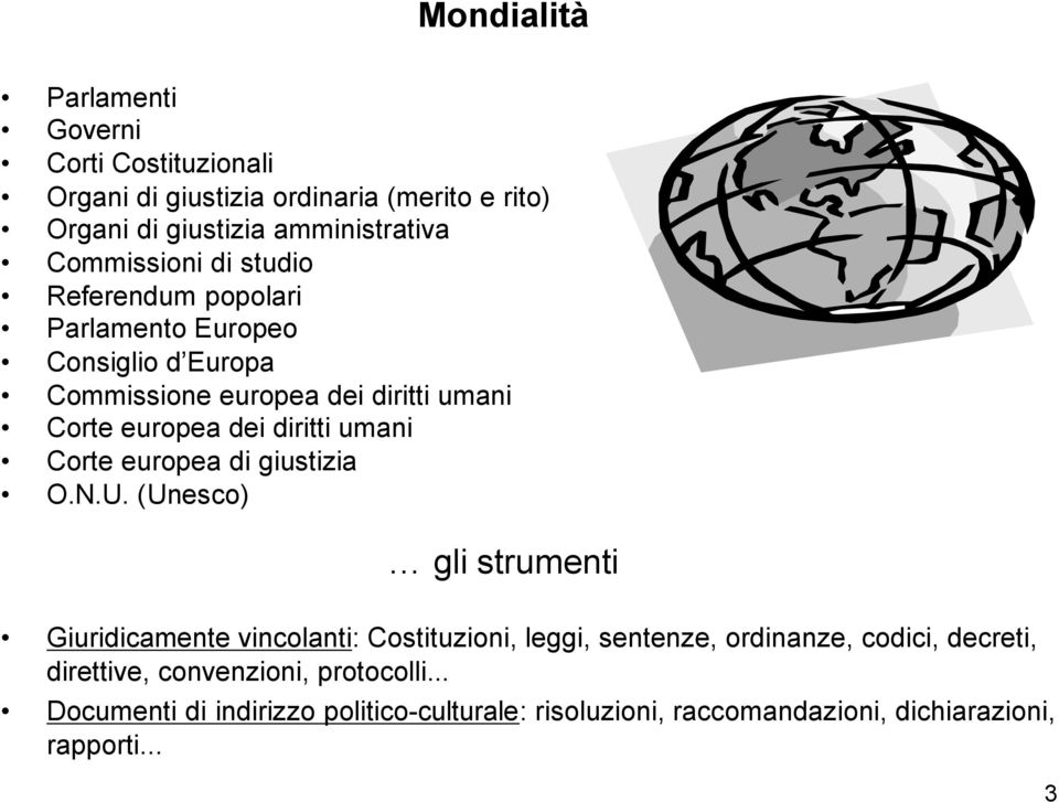 diritti umani Corte europea di giustizia O.N.U.