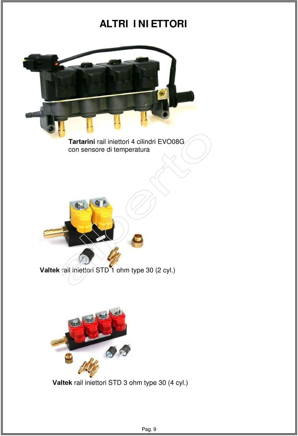 Valtek rail iniettori STD 1 ohm type 30 (2 cyl.