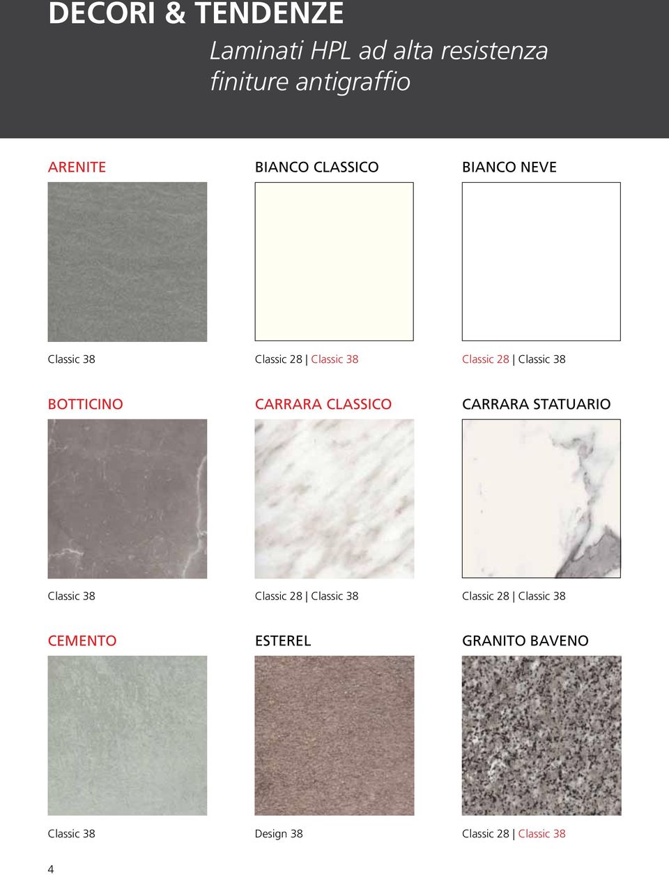 BOTTICINO CARRARA O CARRARA STATUARIO Classic 38 Classic 28 Classic 38 Classic