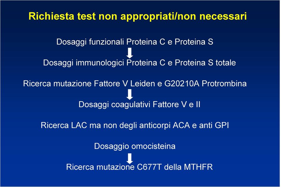 Fattore V Leiden e G20210A Protrombina Dosaggi coagulativi Fattore V e II Ricerca