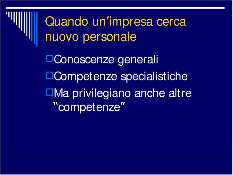 Competenze specialistiche Ma