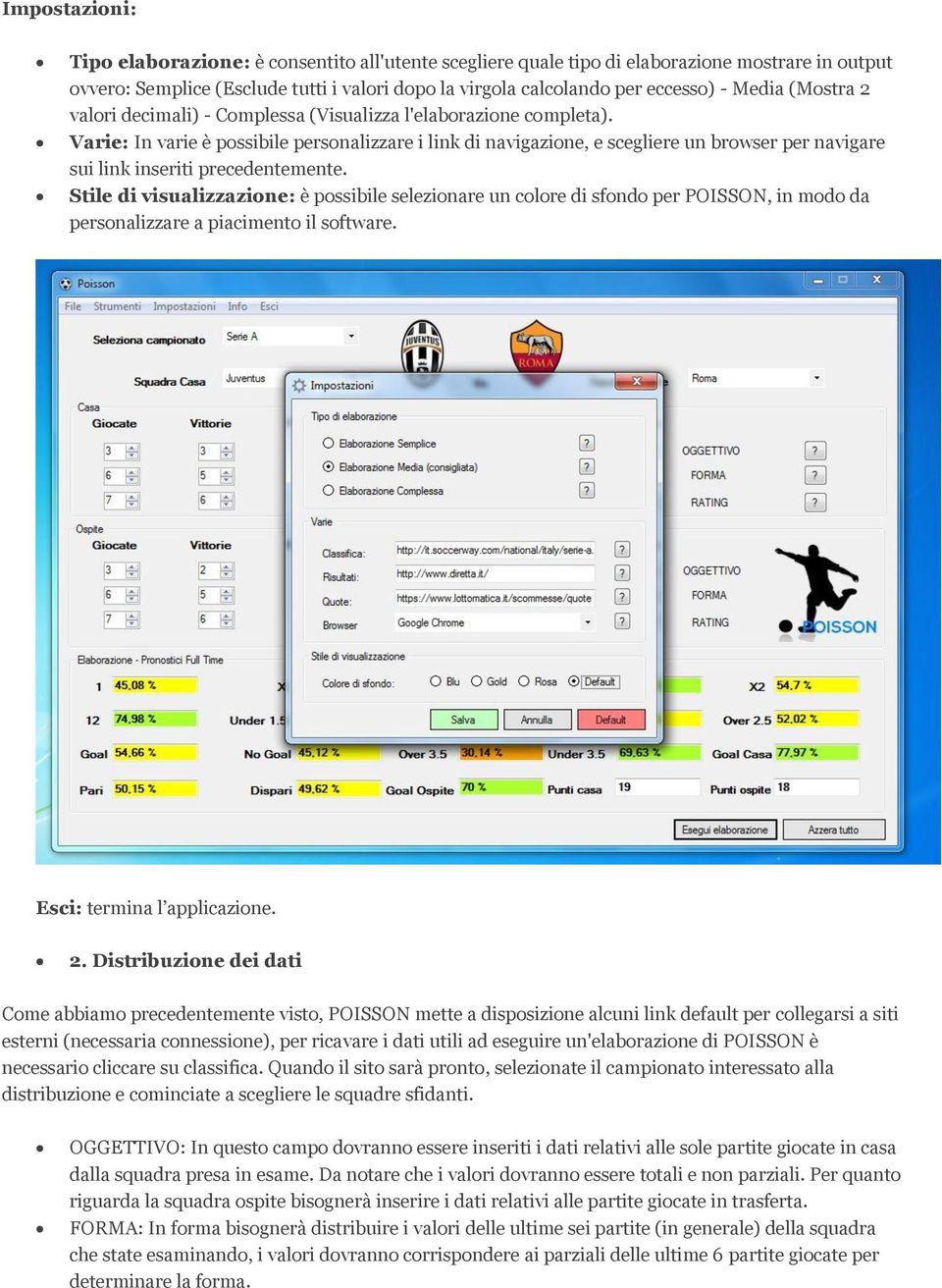 Varie: In varie è possibile personalizzare i link di navigazione, e scegliere un browser per navigare sui link inseriti precedentemente.