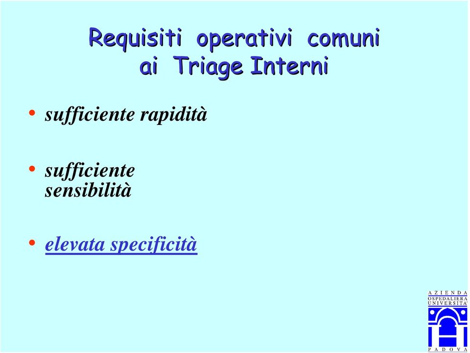 Triage Interni sufficiente