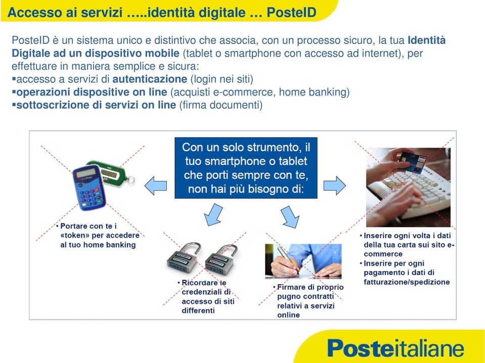 tua Identità Digitale ad un dispositivo mobile (tablet o smartphone con accesso ad internet), per effettuare