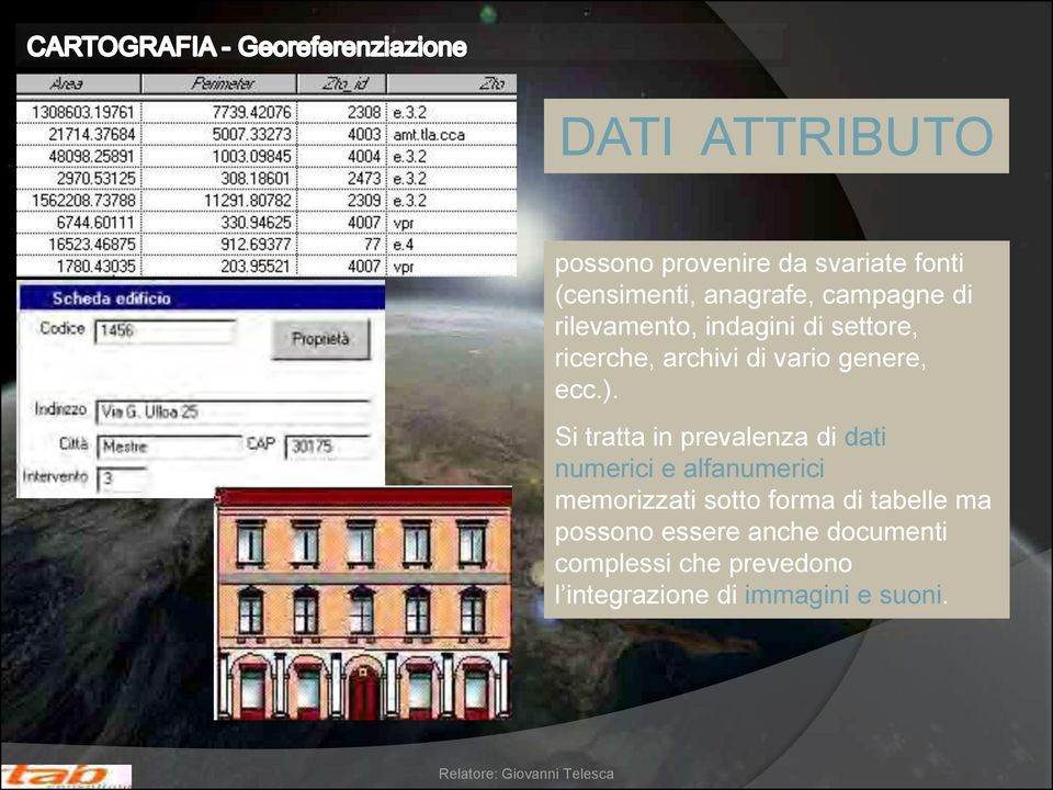 Si tratta in prevalenza di dati numerici e alfanumerici memorizzati sotto forma di