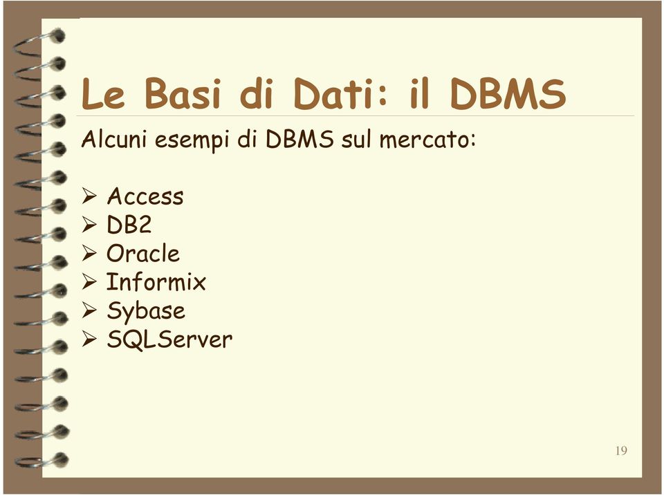 mercato: Access DB2 Oracle