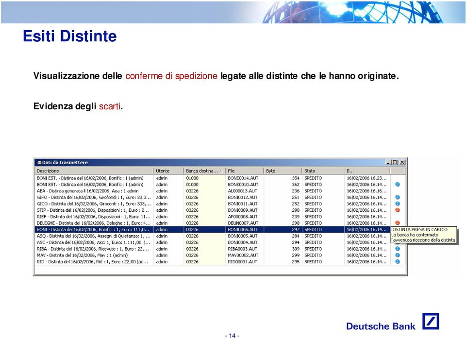 legate alle distinte che le