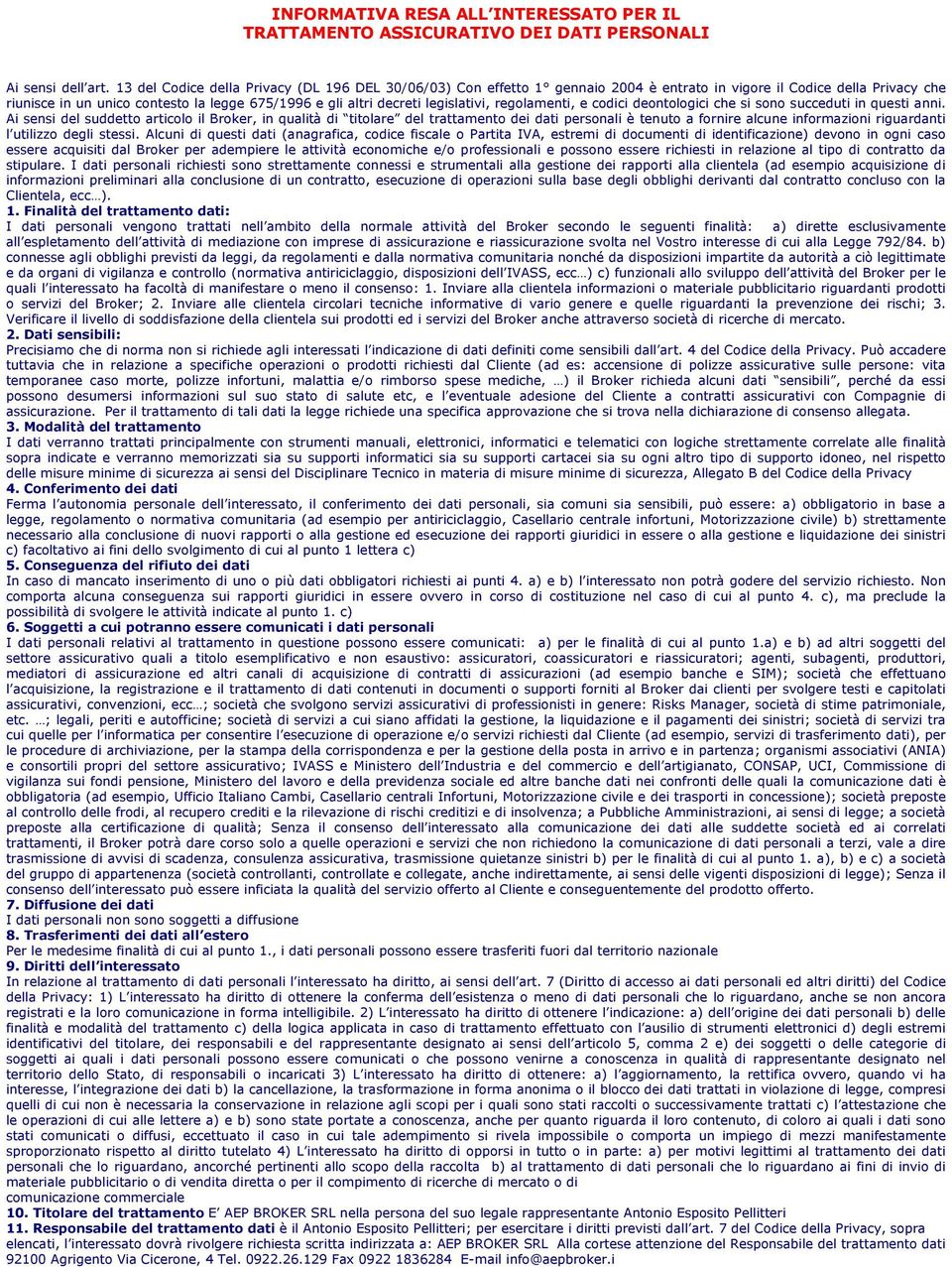 legislativi, regolamenti, e codici deontologici che si sono succeduti in questi anni.