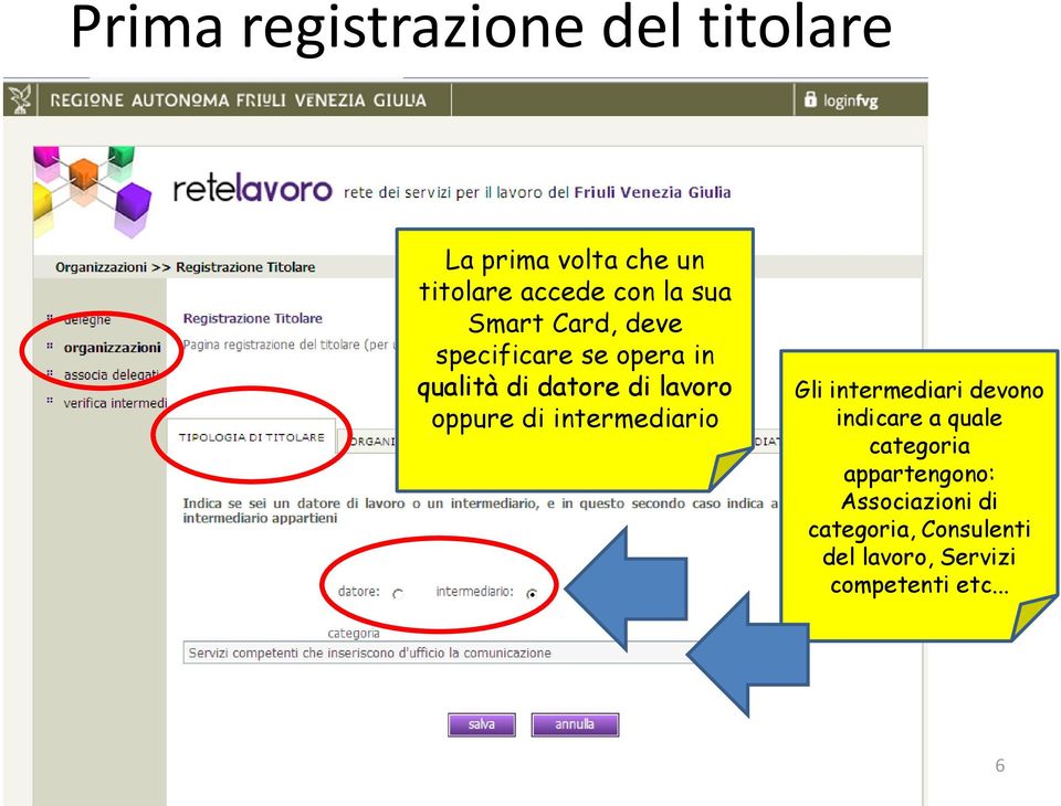 di intermediario Gli intermediari devono indicare a quale categoria