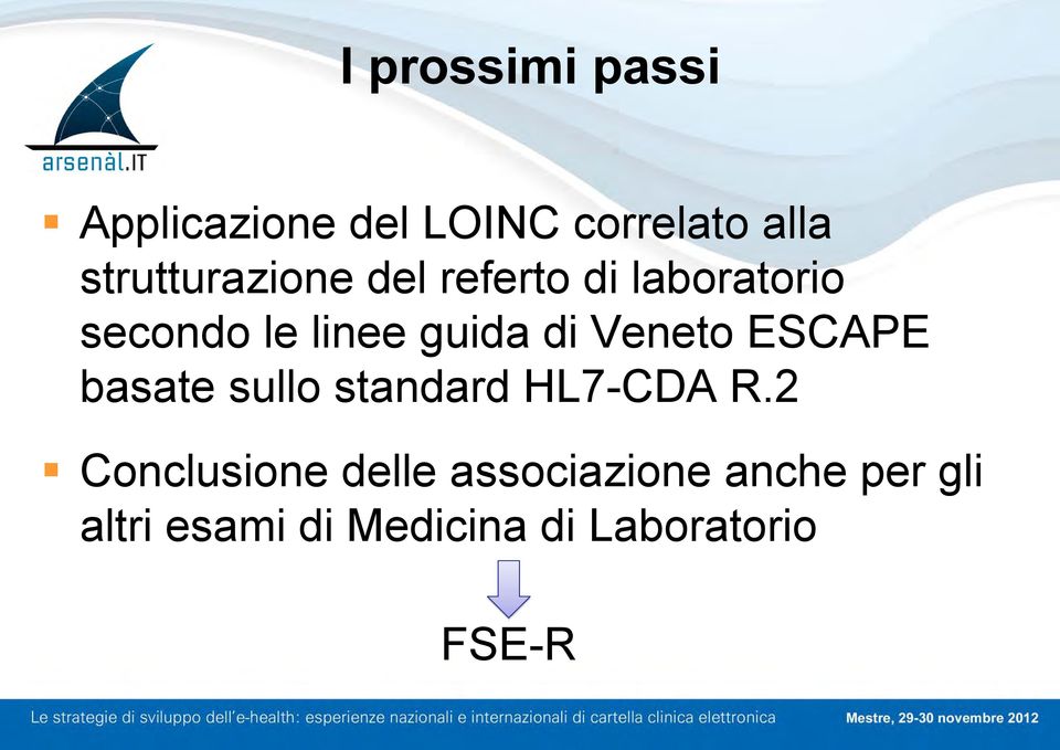 di Veneto ESCAPE basate sullo standard HL7-CDA R.