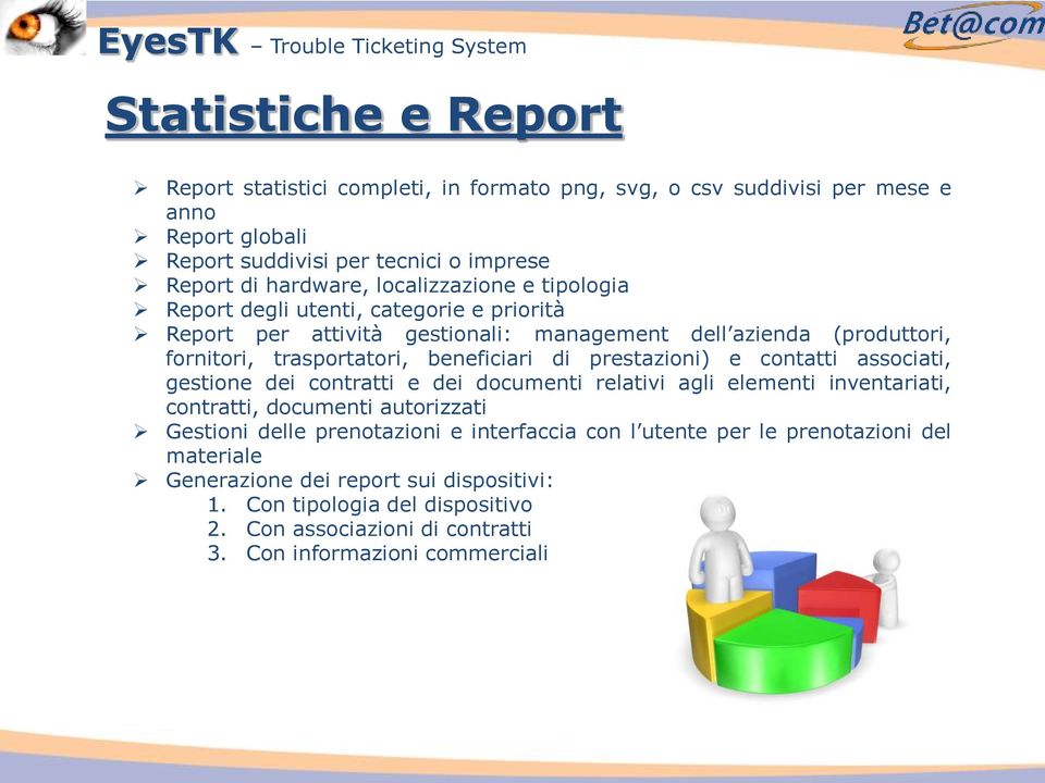 prestazioni) e contatti associati, gestione dei contratti e dei documenti relativi agli elementi inventariati, contratti, documenti autorizzati Gestioni delle prenotazioni e