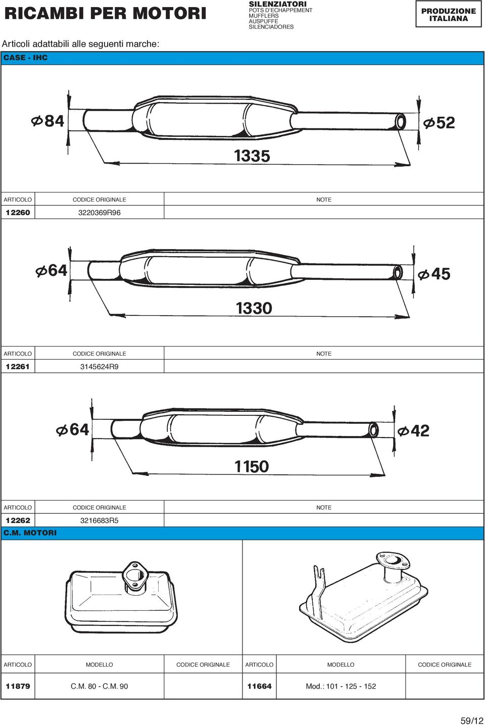 3216683R5 C.M. MOTORI NOTE 11879 C.