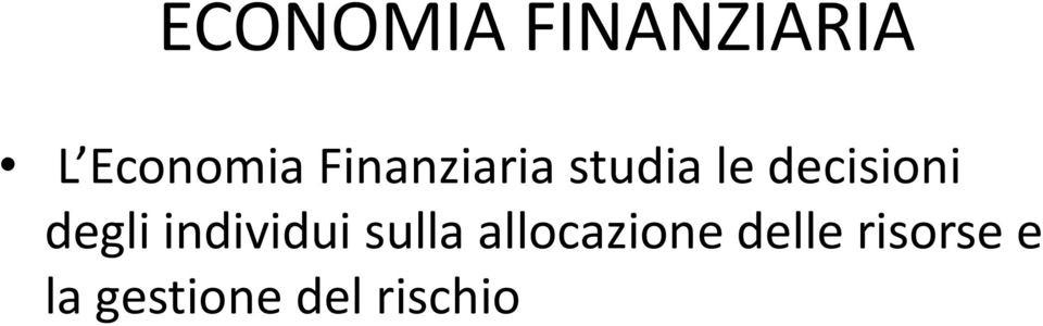 degli individui sulla allocazione