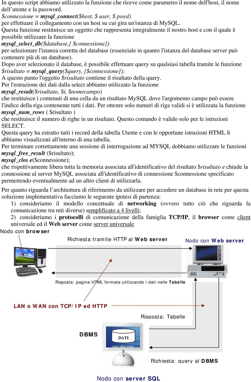 Questa funzione restituisce un oggetto che rappresenta integralmente il nostro host e con il quale è possibile utilizzare la funzione mysql_select_db($database,[ $connessione]) per selezionare