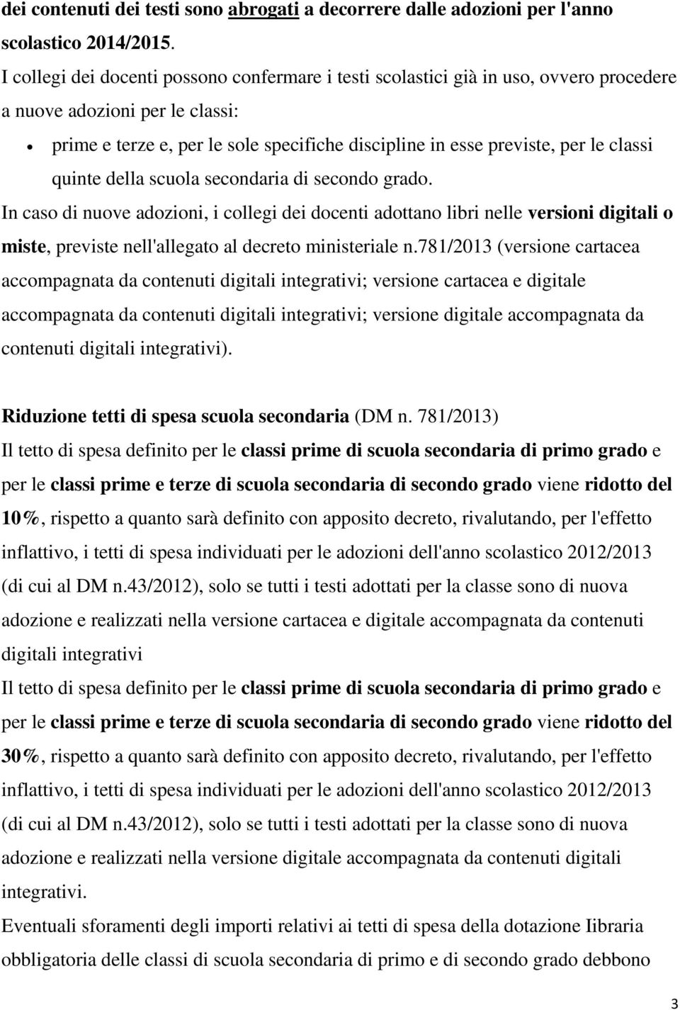 classi quinte della scuola secondaria di secondo grado.