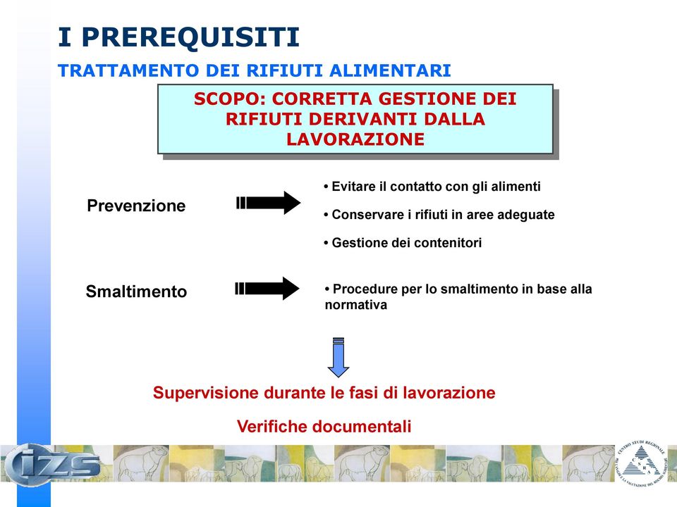 i rifiuti in aree adeguate Gestione dei contenitori Smaltimento Procedure per lo