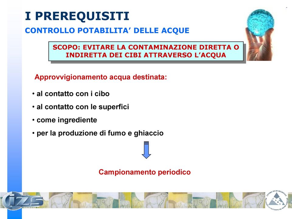 Approvvigionamento acqua destinata: al contatto con i cibo al contatto