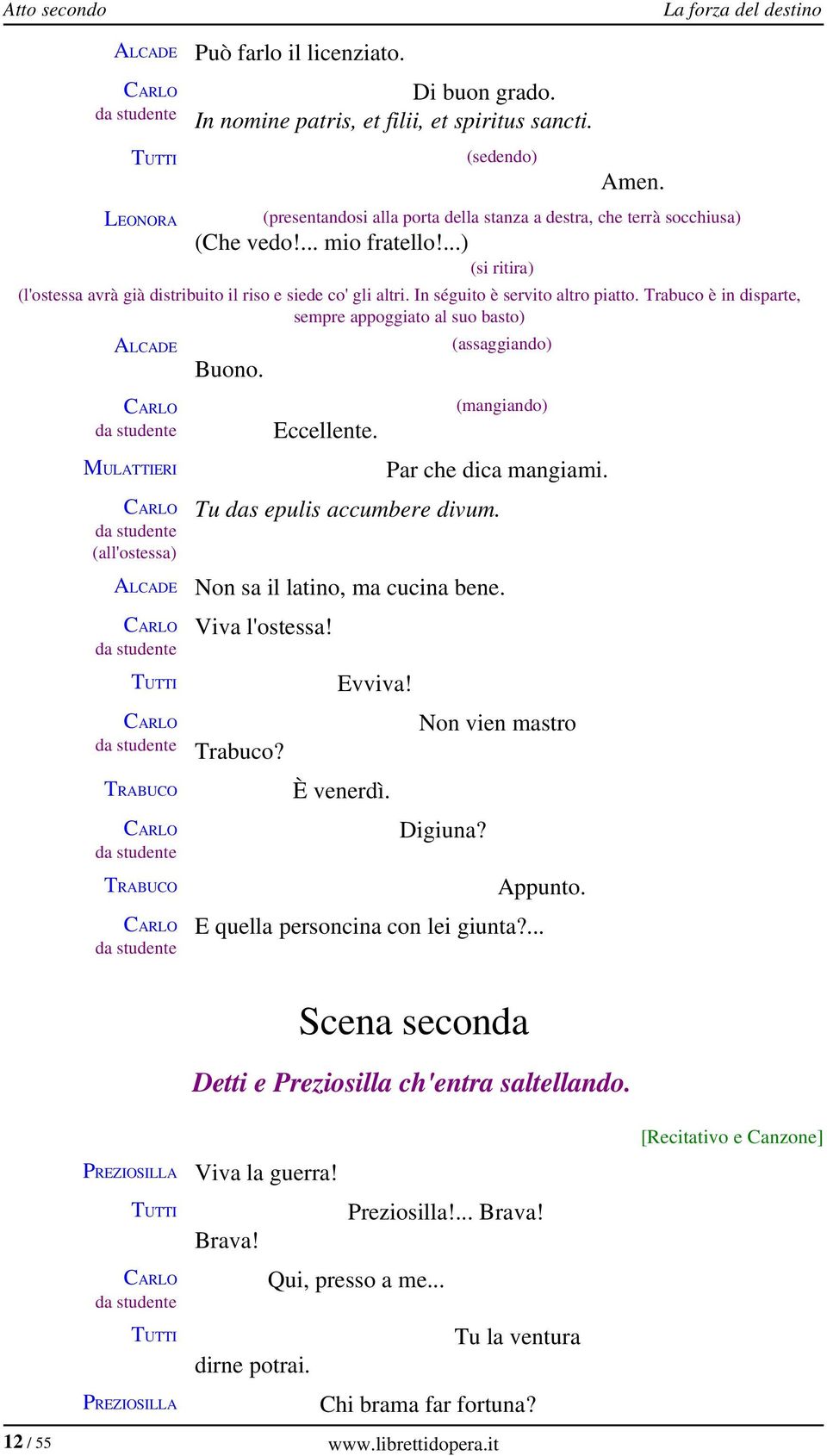 In séguito è servito altro piatto. Trabuco è in disparte, sempre appoggiato al suo basto) ALCADE MULATTIERI (all'ostessa) ALCADE TRABUCO TRABUCO Buono. Eccellente.