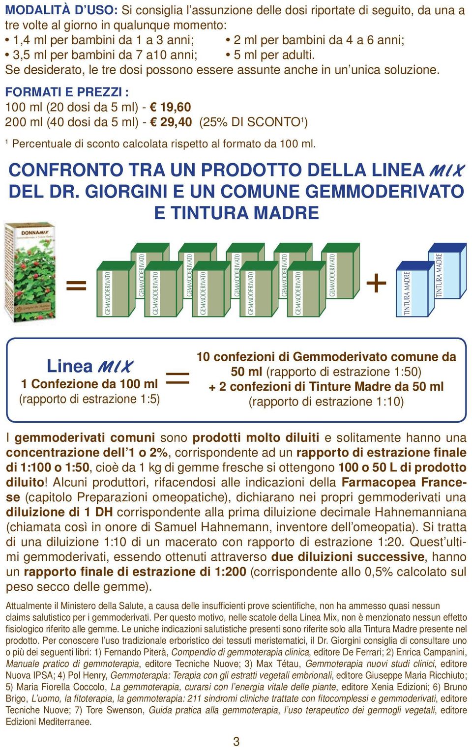 FORMATI E PREZZI : 100 ml (20 dosi da 5 ml) - 19,60 200 ml (40 dosi da 5 ml) - 29,40 (25% DI SCONTO 1 ) 1 Percentuale di sconto calcolata rispetto al formato da 100 ml.