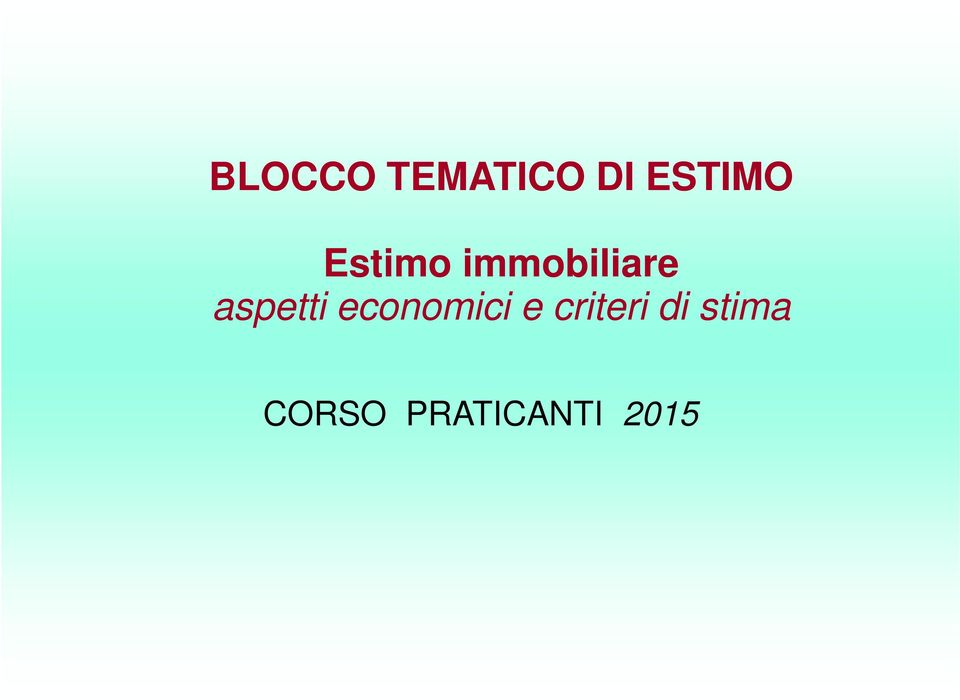 aspetti economici e