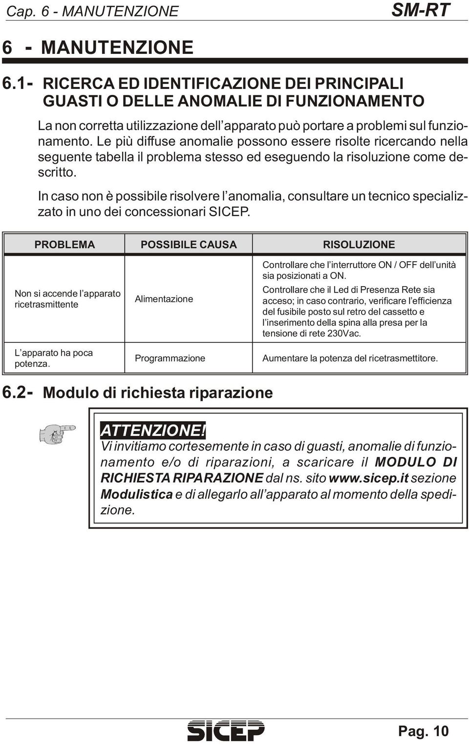 Le più dif fu se ano ma lie pos so no es se re ri sol te ri cer can do nel la se guen te ta bel la il pro ble ma stes so ed ese guen do la ri so lu zio ne come de - scrit to.