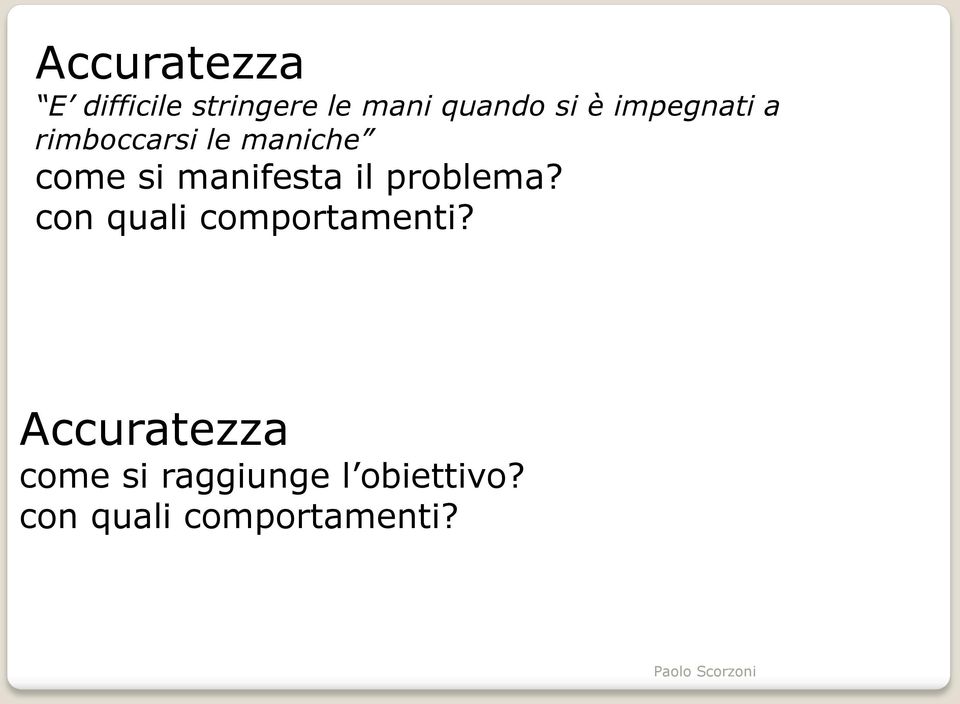 manifesta il problema? con quali comportamenti?