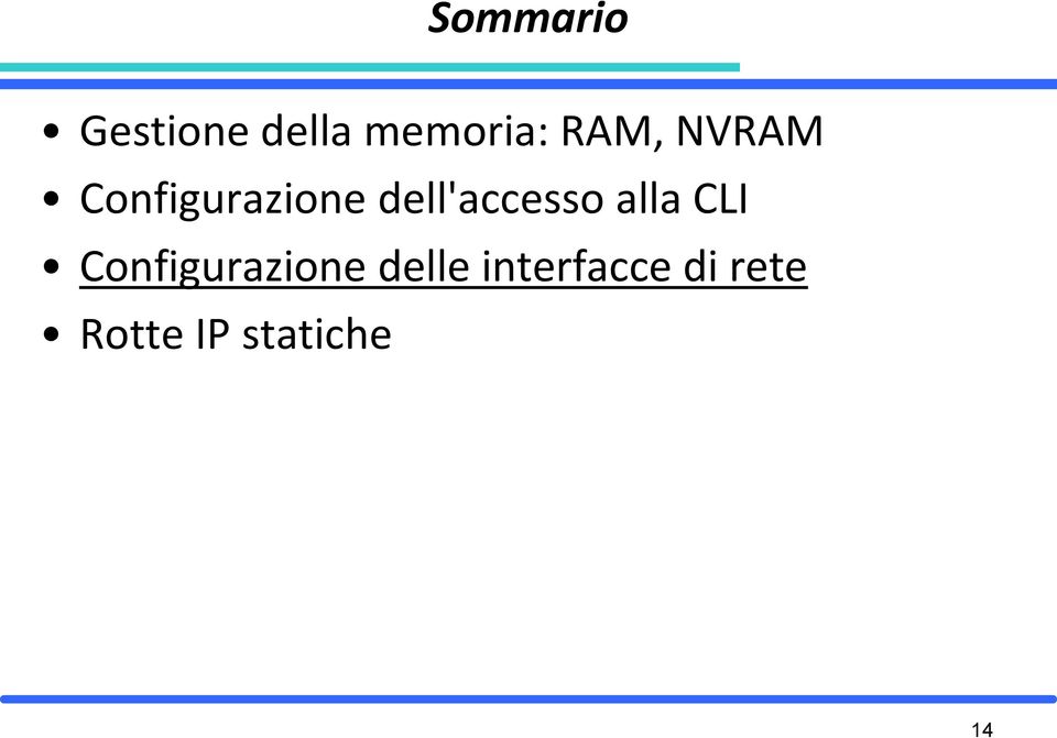 dell'accesso alla CLI