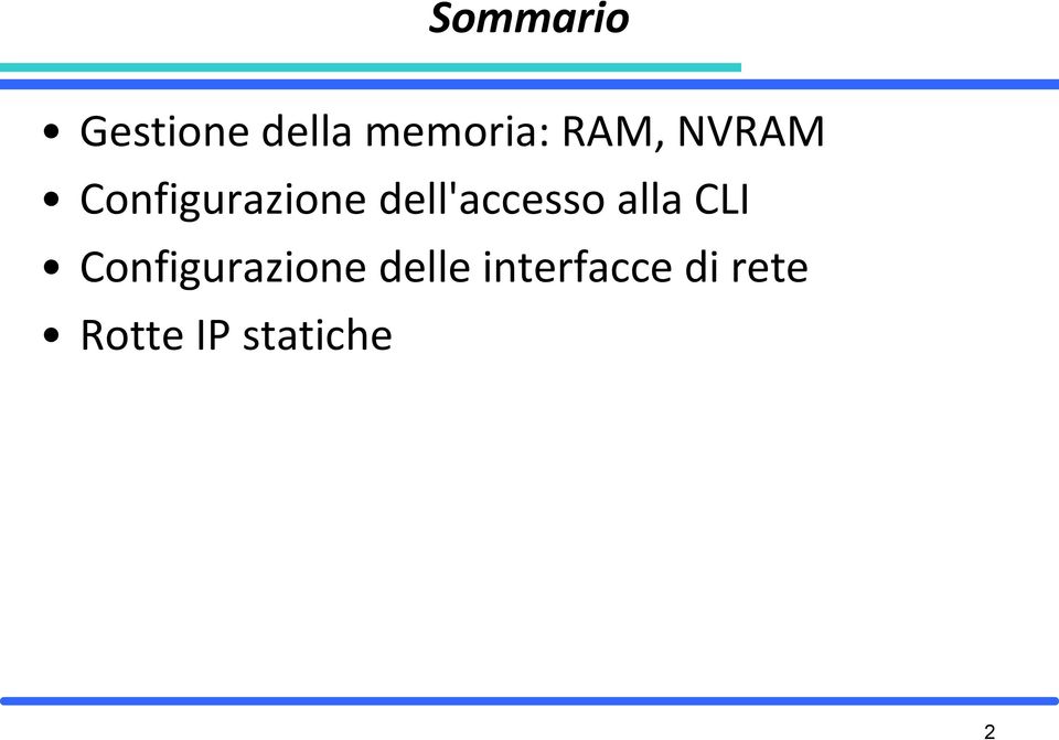 dell'accesso alla CLI