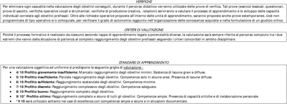 apprendimento e lo sviluppo delle capacità individuali correlate agli obiettivi prefissati.