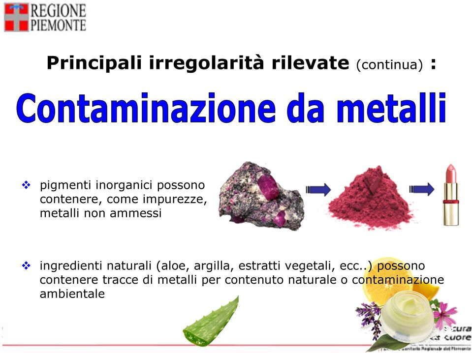 naturali (aloe, argilla, estratti vegetali, ecc.