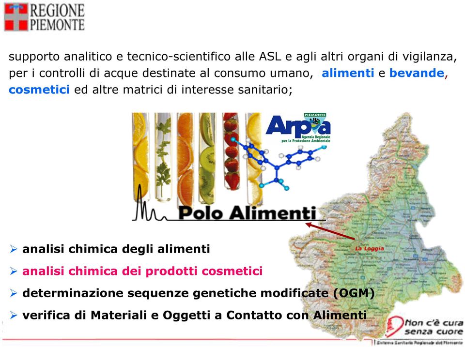 di interesse sanitario; analisi chimica degli alimenti analisi chimica dei prodotti cosmetici