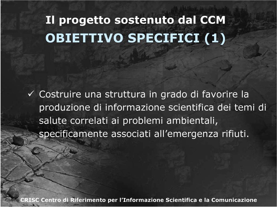 di informazione scientifica dei temi di salute correlati ai