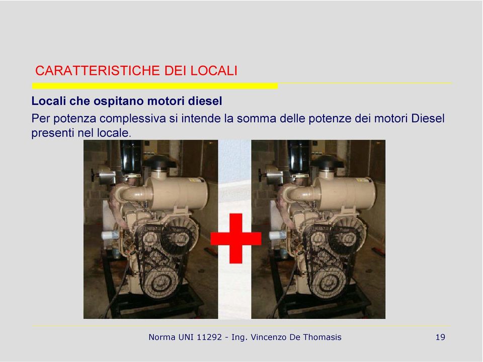 la somma delle potenze dei motori Diesel presenti