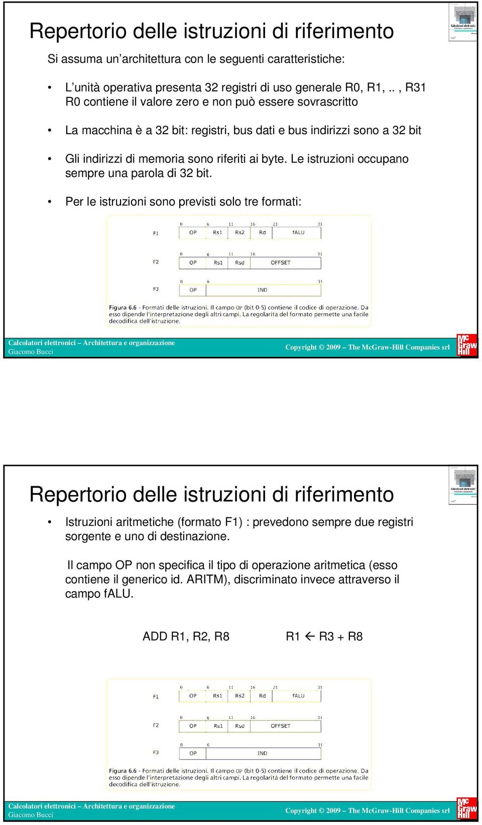 Le istruzioni occupano sempre una parola di 32 bit.