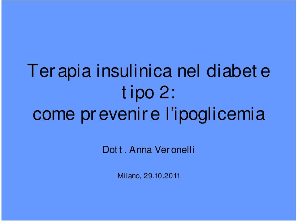 prevenire l ipoglicemia