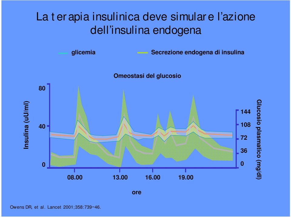 Insulina (uu/ml) 40 0 08.00 13.00 16.00 19.