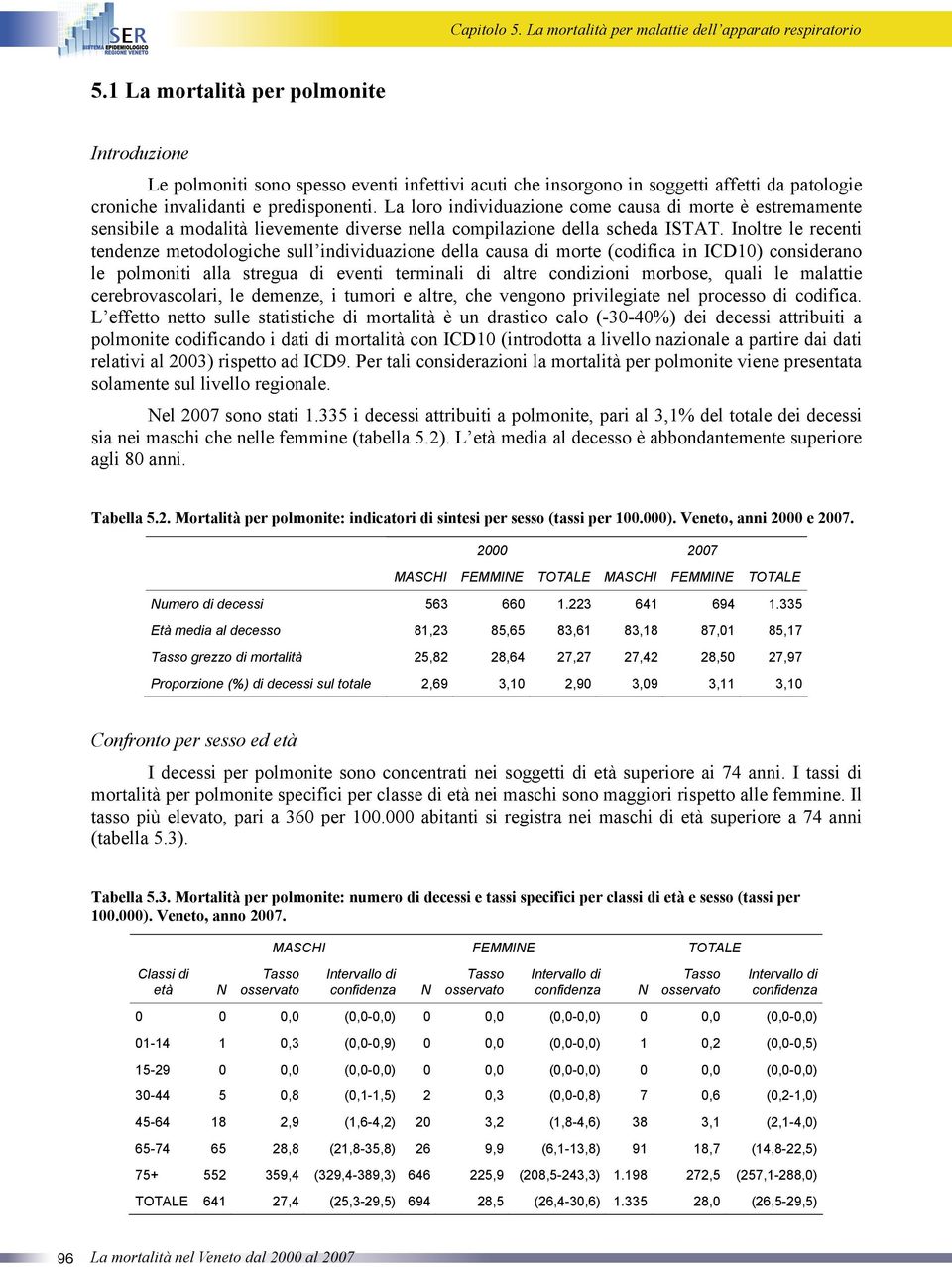 Inoltre le recenti tendenze metodologiche sull individuazione della causa di morte (codifica in ICD1) considerano le polmoniti alla stregua di eventi terminali di altre condizioni morbose, quali le