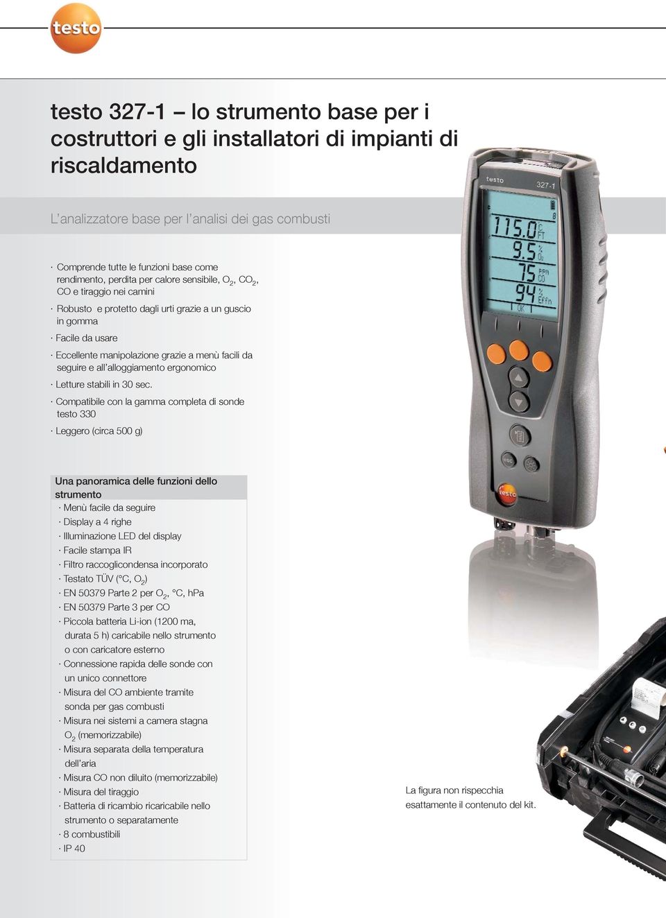 all alloggiamento ergonomico Letture stabili in 30 sec.