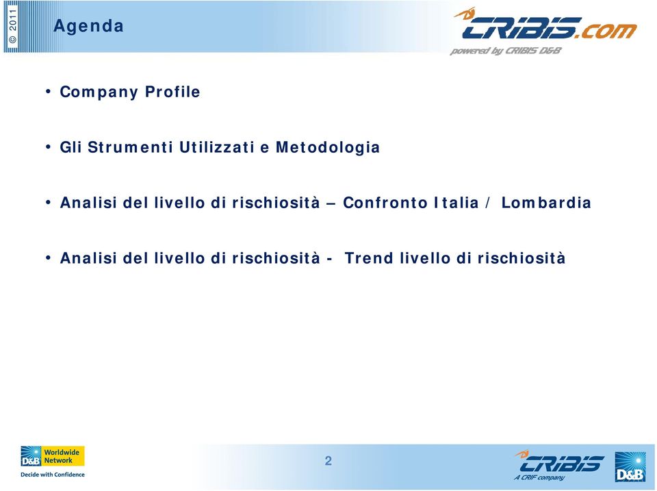 Confronto Italia / Lombardia Analisi del livello