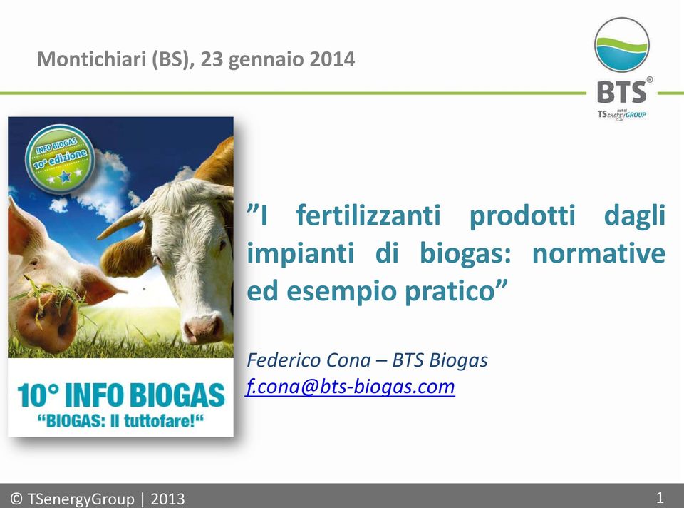 biogas: normative ed esempio pratico Federico