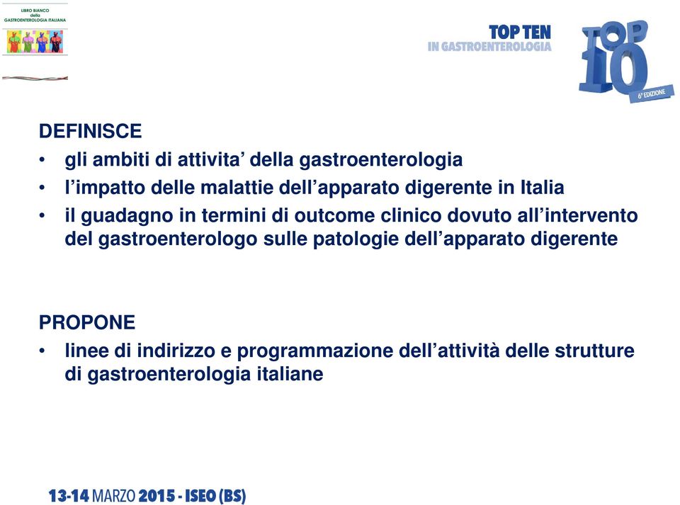 intervento del gastroenterologo sulle patologie dell apparato digerente PROPONE linee