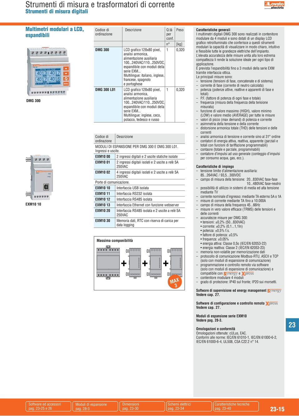 .. Multilingue: italiano, inglese, francese, spagnolo e portoghese MG 300 01 C grafico 128x80 pixel, 1 0,320 analisi armonica, alimentazione ausiliaria 100...240VC/110.