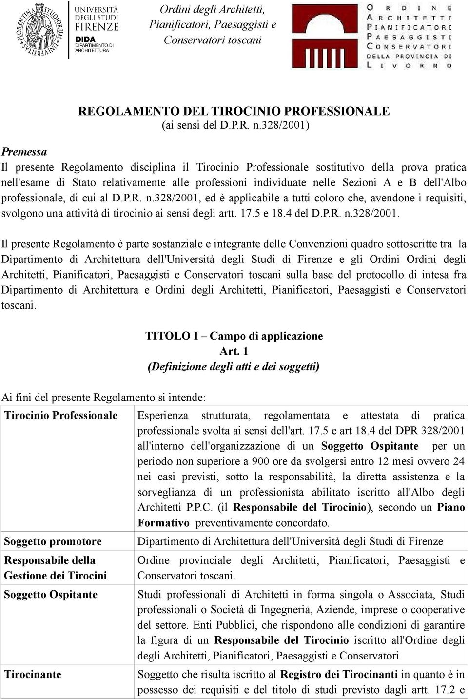 dell'albo professionale, di cui al D.P.R. n.328/2001,